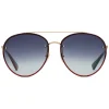 Gucci - Aviator Metal Sunglasses - Gold with Glitter Detail - Gucci Eyewear - Avvenice