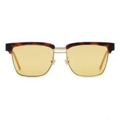 Gucci - Squared Metal and Acetate Sunglasses - Tortoise - Gucci Eyewear - Avvenice