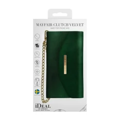 iDeal of Sweden - Mayfair Clutch Velvet Cover - Green - iPhone X / XS - iPhone Case - New Fashion Collection - Avvenice