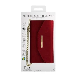 iDeal of Sweden - Mayfair Clutch Velvet Cover - Red - Samsung S9 - iPhone Case - New Fashion Collection - Avvenice