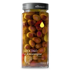 Il Bottaccio - Black Leccino Olives Dressed in Extra Virgin Olive Oil - Italian - High Quality - 550 gr - Avvenice