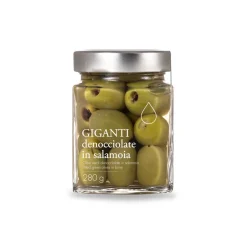 Il Bottaccio - Green Pitted Giants Olives in Brine - Olives - Extra Virgin Olive Oil - Italian - High Quality - 280 g - Avvenice