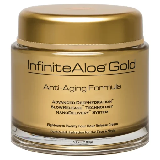 InfiniteAloe - Skin Care - Gold Anti-Aging & Microdermabrasion Formula - Luxury Organic Cream - Aloe Vera - Cruelity Free - Avvenice