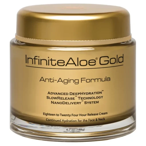 InfiniteAloe - Skin Care - Gold Anti-Aging Formula - Luxury Organic Cream - Aloe Vera - Anti-Aging - Cruelity Free - 200 ml - Avvenice