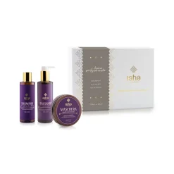 Isha Cosmetics - Hair Gift Box Ayurveda - Organic - Natural - Vegetable Exclusive Soap - Avvenice