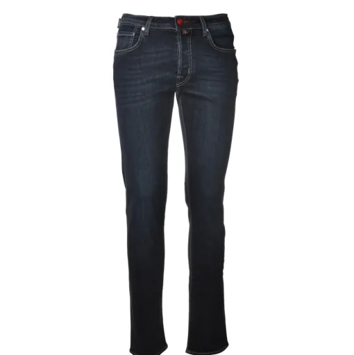 Jacob Cohën - 5 Pockets Jeans Slim Fit - Dark Denim - Trousers - Made in Italy - Luxury Exclusive Collection - Avvenice
