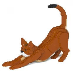 Jekca - Abyssinian Cat 04S - Lego - Sculpture - Construction - 4D - Brick Animals - Toys - Avvenice