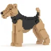 Jekca - Airedale Terrier 01 - Big - Lego - Sculpture - Construction - 4D - Brick Animals - Toys - Avvenice