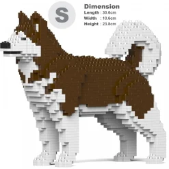 Jekca - Alaskan Malamute 01S-M02 - Lego - Sculpture - Construction - 4D - Brick Animals - Toys - Avvenice