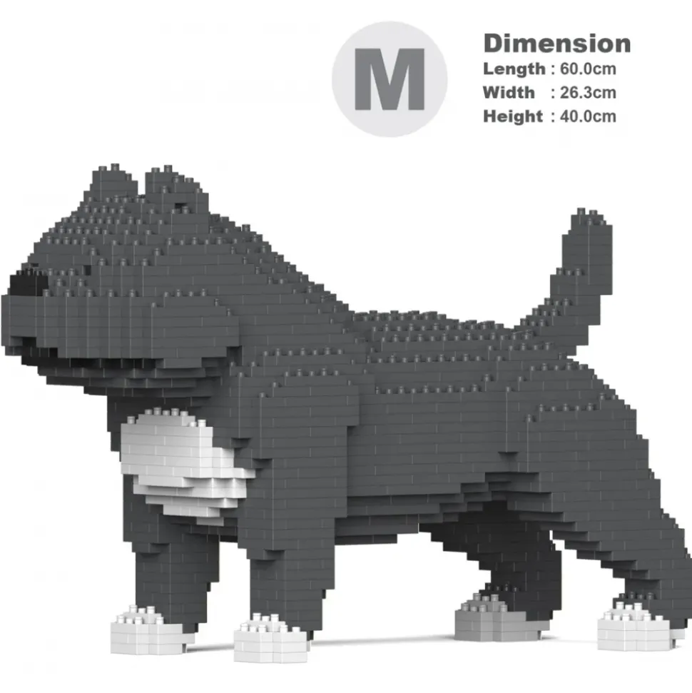 Jekca - American Bully 01-M03 - Big - Lego - Sculpture - Construction - 4D - Brick Animals - Toys - Avvenice