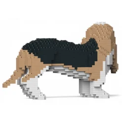 Jekca - Basset Hound 01-M02 - Big - Lego - Sculpture - Construction - 4D - Brick Animals - Toys - Avvenice