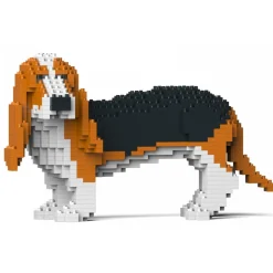 Jekca - Basset Hound 01S-M01 - Lego - Sculpture - Construction - 4D - Brick Animals - Toys - Avvenice