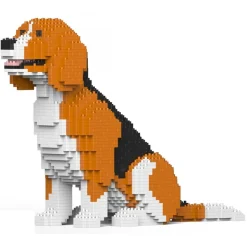 Jekca - Beagle 02 - Big - Lego - Sculpture - Construction - 4D - Brick Animals - Toys - Avvenice
