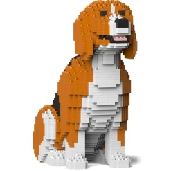 Jekca - Beagle 02 - Big - Lego - Sculpture - Construction - 4D - Brick Animals - Toys - Avvenice