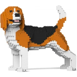 Jekca - Beagle 04 - Lego - Sculpture - Construction - 4D - Brick Animals - Toys - Avvenice