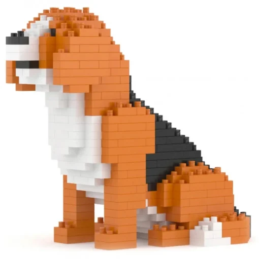Jekca - Beagle Mini 01 - Big - Lego - Sculpture - Construction - 4D - Brick Animals - Toys - Avvenice