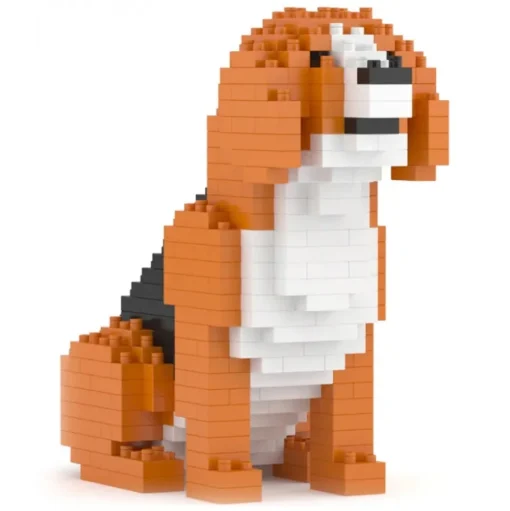 Jekca - Beagle Mini 01 - Big - Lego - Sculpture - Construction - 4D - Brick Animals - Toys - Avvenice
