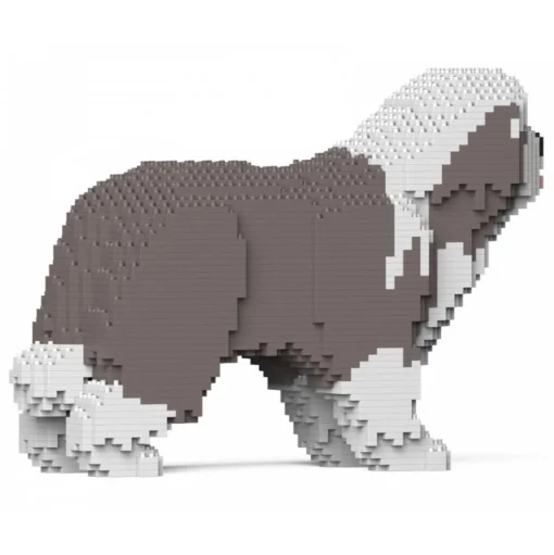 Jekca - Bearded Collie 01-M02 - Big - Lego - Sculpture - Construction - 4D - Brick Animals - Toys - Avvenice