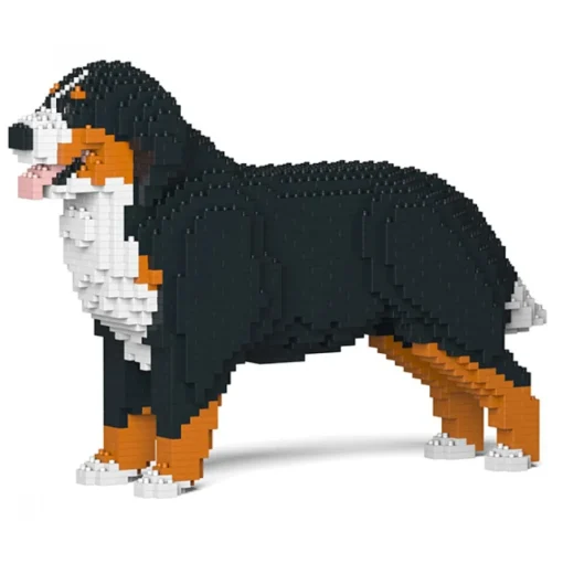 Jekca - Bernese Mountain Dog 02S - Lego - Sculpture - Construction - 4D - Brick Animals - Toys - Avvenice