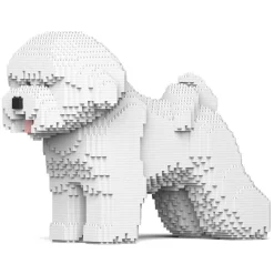 Jekca - Bichon Frise 02 - Lego - Sculpture - Construction - 4D - Brick Animals - Toys - Avvenice
