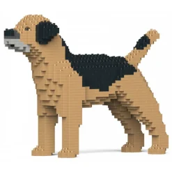Jekca - Border Terrier 01S-M01 - Lego - Sculpture - Construction - 4D - Brick Animals - Toys - Avvenice