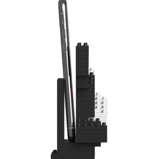 Jekca - Boston Terrier Phone Stand 01S - Lego - Sculpture - Construction - 4D - Brick Animals - Toys - Avvenice
