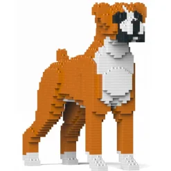 Jekca - Boxer 01-M02 - Big - Lego - Sculpture - Construction - 4D - Brick Animals - Toys - Avvenice