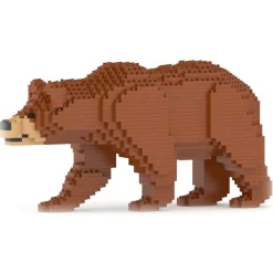 Jekca - Brown Bear 01 - Big - Lego - Sculpture - Construction - 4D - Brick Animals - Toys - Avvenice