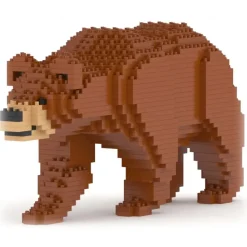 Jekca - Brown Bear 01 - Big - Lego - Sculpture - Construction - 4D - Brick Animals - Toys - Avvenice