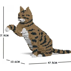 Jekca - Cat 04S-M04 - Lego - Sculpture - Construction - 4D - Brick Animals - Toys - Avvenice