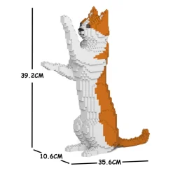 Jekca - Cat 22S-M01 - Lego - Sculpture - Construction - 4D - Brick Animals - Toys - Avvenice