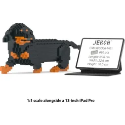 Jekca - Dachshund 06-M01 - Big - Lego - Sculpture - Construction - 4D - Brick Animals - Toys - Avvenice