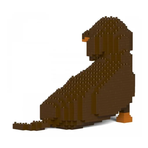Jekca - Dachshund 05S-M02 - Lego - Sculpture - Construction - 4D - Brick Animals - Toys - Avvenice