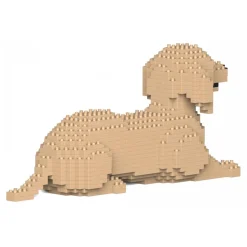 Jekca - Dachshund 04S-M03 - Lego - Sculpture - Construction - 4D - Brick Animals - Toys - Avvenice