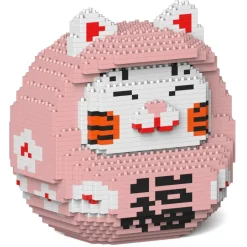 Jekca - Daruma Maneki Neko 01-M01 - Lego - Sculpture - Construction - 4D - Brick Animals - Toys - Avvenice