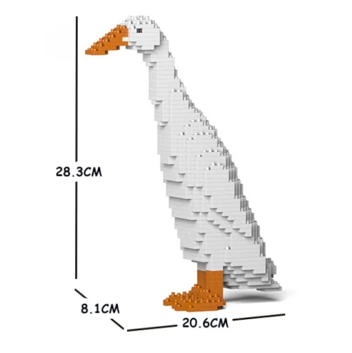Jekca - Duck 01S - Lego - Sculpture - Construction - 4D - Brick Animals - Toys - Avvenice