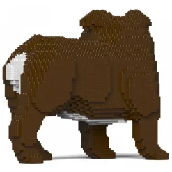 Jekca - English Bulldog 4-in-1 Pack 01S-M01 - Lego - Sculpture - Construction - 4D - Brick Animals - Toys - Avvenice
