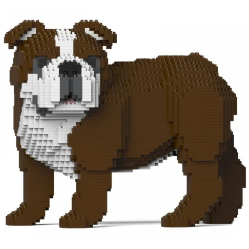 Jekca - English Bulldog 4-in-1 Pack 01S-M01 - Lego - Sculpture - Construction - 4D - Brick Animals - Toys - Avvenice