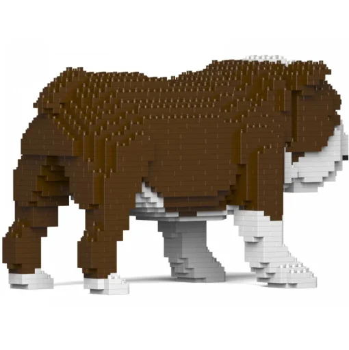Jekca - English Bulldog 01S-M01 - Lego - Sculpture - Construction - 4D - Brick Animals - Toys - Avvenice