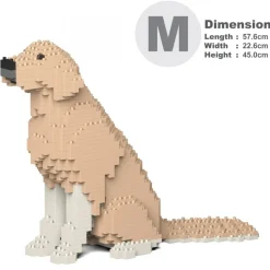 Jekca - Golden Retriever 03-M01 - Big - Lego - Sculpture - Construction - 4D - Brick Animals - Toys - Avvenice