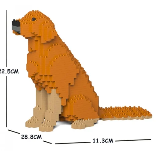 Jekca - Golden Retriever 03S-M02 - Lego - Sculpture - Construction - 4D - Brick Animals - Toys - Avvenice