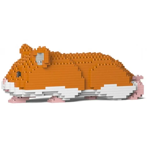 Jekca - Hamster 03-M03 - Big - Lego - Sculpture - Construction - 4D - Brick Animals - Toys - Avvenice