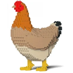 Jekca - Hen 01 - Big - Lego - Sculpture - Construction - 4D - Brick Animals - Toys - Avvenice