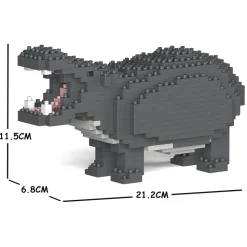 Jekca - Hippo 01S - Lego - Sculpture - Construction - 4D - Brick Animals - Toys - Avvenice