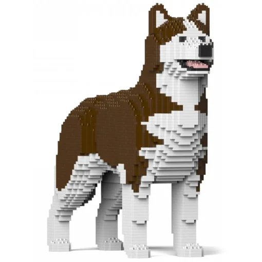 Jekca - Husky 4-in-1 Pack 01S-M03 - Lego - Sculpture - Construction - 4D - Brick Animals - Toys - Avvenice