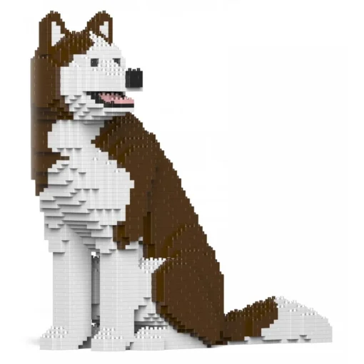 Jekca - Husky 4-in-1 Pack 01S-M03 - Lego - Sculpture - Construction - 4D - Brick Animals - Toys - Avvenice