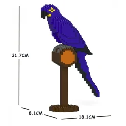 Jekca - Hyacinth Macaw 01S - Lego - Sculpture - Construction - 4D - Brick Animals - Toys - Avvenice