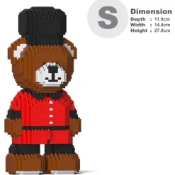 Jekca - Jekca Bear (King’s Guard) 01 - Lego - Sculpture - Construction - 4D - Brick Animals - Toys - Avvenice
