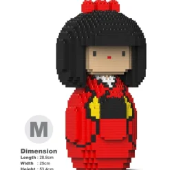 Jekca - Kokeshi Doll 01-M01 - Big - Lego - Sculpture - Construction - 4D - Brick Animals - Toys - Avvenice