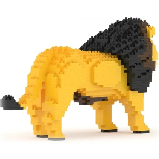 Jekca - Lion 01 - Big - Lego - Sculpture - Construction - 4D - Brick Animals - Toys - Avvenice